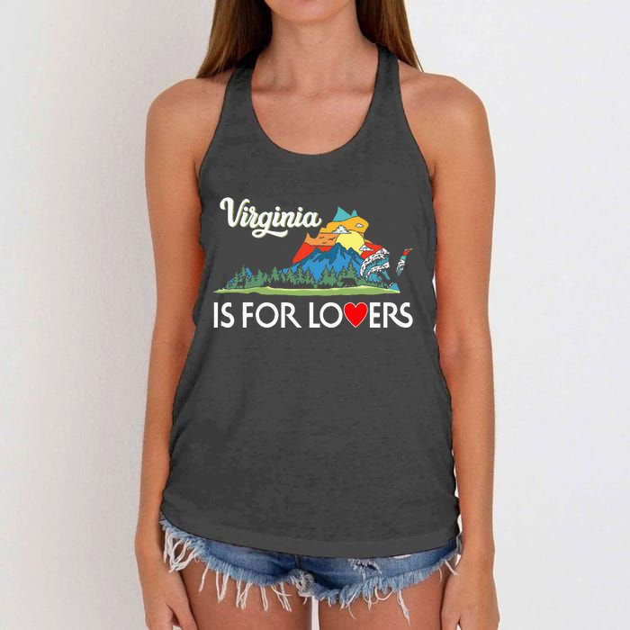 Virginia Is For The Lovers For  Women Women's Knotted Racerback Tank