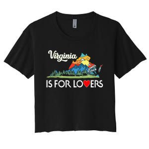 Virginia Is For The Lovers For  Women Women's Crop Top Tee