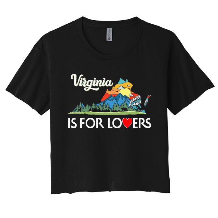 Virginia Is For The Lovers For  Women Women's Crop Top Tee