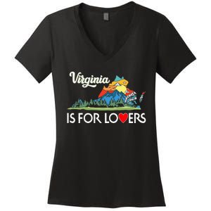 Virginia Is For The Lovers For  Women Women's V-Neck T-Shirt