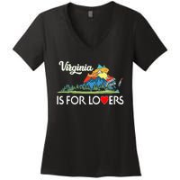 Virginia Is For The Lovers For  Women Women's V-Neck T-Shirt