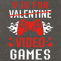 V Is For Video Games Lovers Funny Valentines Day Cotton Canvas Backpack