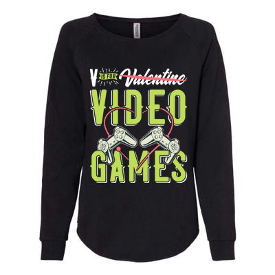 V Is For Valentines Video Games Gift For Gamer Lover Control Meaningful Gift Womens California Wash Sweatshirt