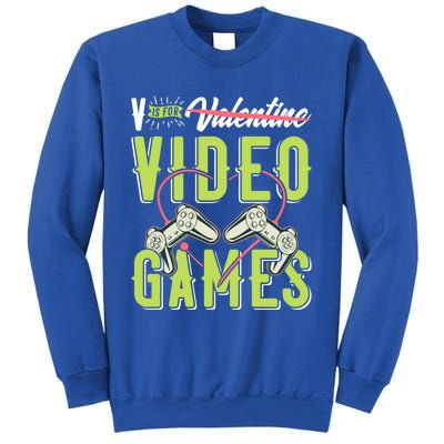 V Is For Valentines Video Games Gift For Gamer Lover Control Meaningful Gift Sweatshirt