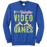 V Is For Valentines Video Games Gift For Gamer Lover Control Meaningful Gift Tall Sweatshirt