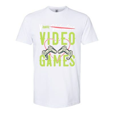 V Is For Valentines Video Games Gift For Gamer Lover Control Meaningful Gift Softstyle CVC T-Shirt