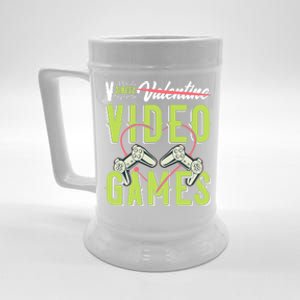 V Is For Valentines Video Games Gift For Gamer Lover Control Meaningful Gift Beer Stein