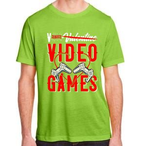 V Is For Valentines Video Games Gift For Gamer Lover Control Great Gift Adult ChromaSoft Performance T-Shirt