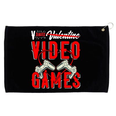 V Is For Valentines Video Games Gift For Gamer Lover Control Great Gift Grommeted Golf Towel