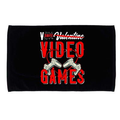 V Is For Valentines Video Games Gift For Gamer Lover Control Great Gift Microfiber Hand Towel