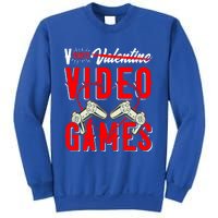 V Is For Valentines Video Games Gift For Gamer Lover Control Great Gift Sweatshirt