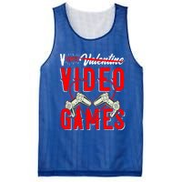 V Is For Valentines Video Games Gift For Gamer Lover Control Great Gift Mesh Reversible Basketball Jersey Tank