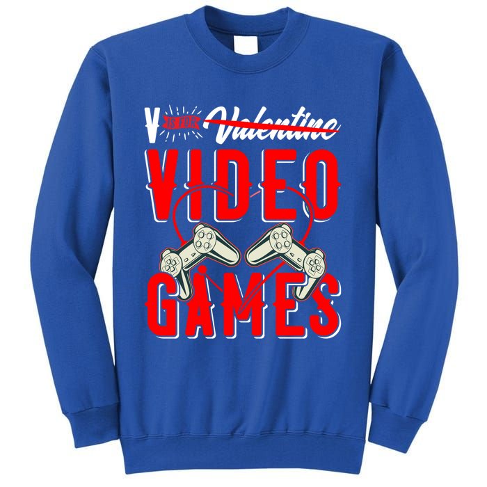 V Is For Valentines Video Games Gift For Gamer Lover Control Great Gift Tall Sweatshirt