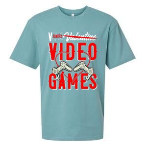 V Is For Valentines Video Games Gift For Gamer Lover Control Great Gift Sueded Cloud Jersey T-Shirt