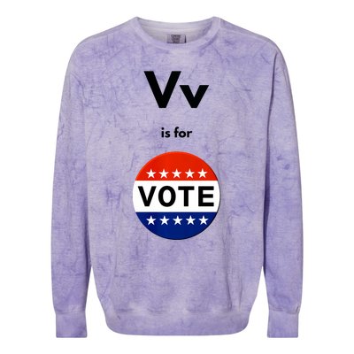 V Is For Vote Colorblast Crewneck Sweatshirt