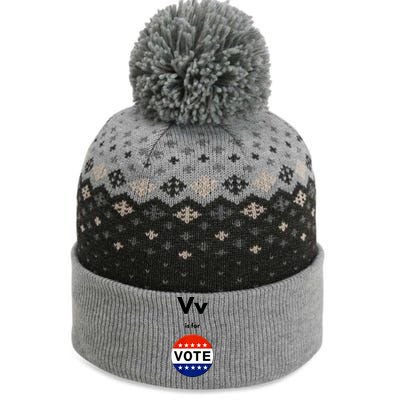 V Is For Vote The Baniff Cuffed Pom Beanie