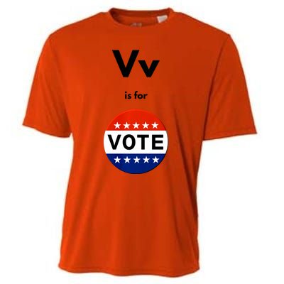 V Is For Vote Cooling Performance Crew T-Shirt