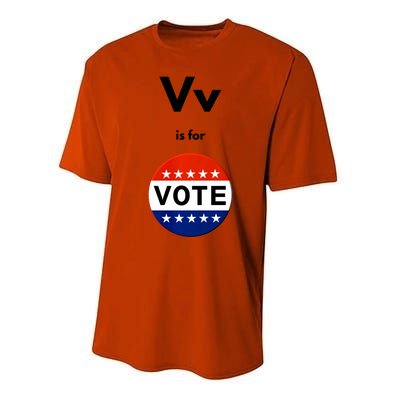 V Is For Vote Performance Sprint T-Shirt