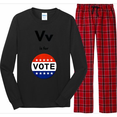 V Is For Vote Long Sleeve Pajama Set