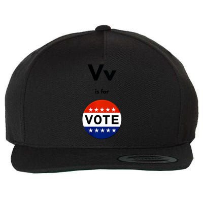 V Is For Vote Wool Snapback Cap