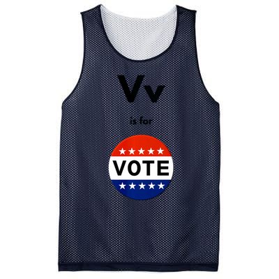 V Is For Vote Mesh Reversible Basketball Jersey Tank