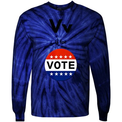 V Is For Vote Tie-Dye Long Sleeve Shirt