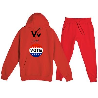 V Is For Vote Premium Hooded Sweatsuit Set