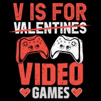 V Is For Video Games Gamer Valentines Day Gift Impact Tech Backpack
