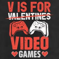 V Is For Video Games Gamer Valentines Day Gift 11oz C Handle Ceramic Mug