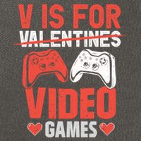 V Is For Video Games Gamer Valentines Day Gift Cotton Canvas Backpack