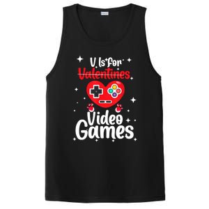 V Is For Video Games Happy Valentines Day Gamer Meaningful Gift PosiCharge Competitor Tank