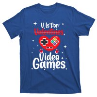 V Is For Video Games Happy Valentines Day Gamer Meaningful Gift T-Shirt