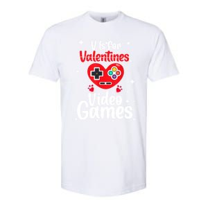 V Is For Video Games Happy Valentines Day Gamer Meaningful Gift Softstyle CVC T-Shirt