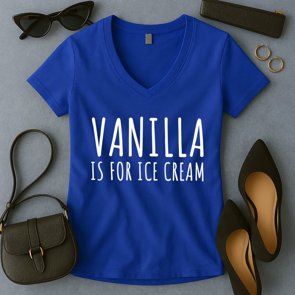 Vanilla Is For Ice Cream Swingers / Freaky Product Cute Gift Women's V-Neck T-Shirt