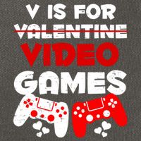V Is For Video Games Funny Valentines Day Gamer Cotton Canvas Backpack
