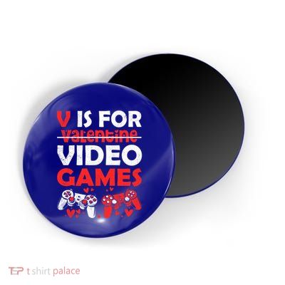 V Is For Video Games Gifts Valentine For Video Game Lovers Funny Gift Magnet