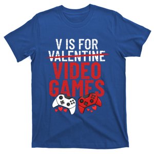 V Is For Video Games Funny 'S Gamer V Video Games Meaningful Gift T-Shirt