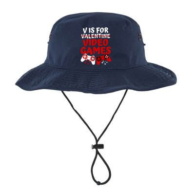 V Is For Video Games Valentines Day Gamer Legacy Cool Fit Booney Bucket Hat