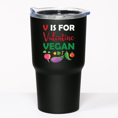 V Is For Vegan Funny Valentines Day Tumbler