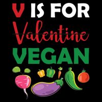 V Is For Vegan Funny Valentines Day Cooling Performance Long Sleeve Crew