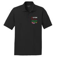 V Is For Vegan Funny Valentines Day PosiCharge RacerMesh Polo