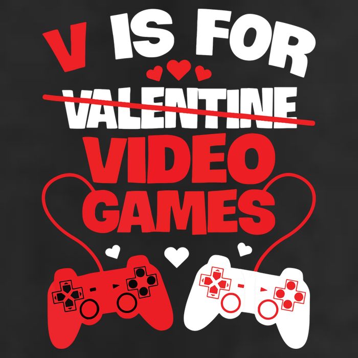 V Is For Video Games Funny Valentines Day Gamer Cool Comfort Performance Bucket Hat