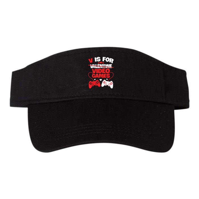 V Is For Video Games Funny Valentines Day Gamer Visor