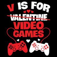 V Is For Video Games Funny Valentines Day Gamer Visor