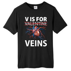 V Is For Veins Cardiologist Love Doctor Healthcare Valentine Gift Tall Fusion ChromaSoft Performance T-Shirt