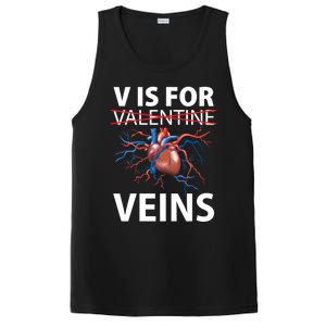 V Is For Veins Cardiologist Love Doctor Healthcare Valentine Gift PosiCharge Competitor Tank