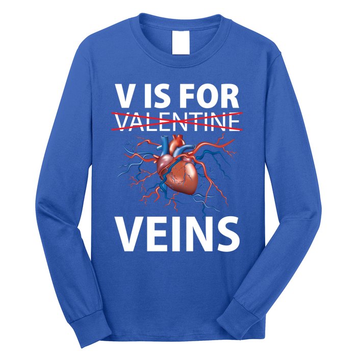 V Is For Veins Cardiologist Love Doctor Healthcare Valentine Gift Long Sleeve Shirt