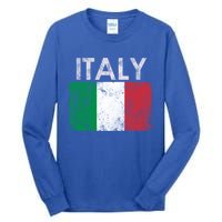 Vintage Italy Funny Italia Italian Gift Flag Pride Gift Gift Tall Long Sleeve T-Shirt