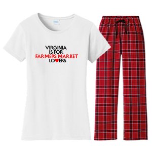 Virginia Is For Farmer Market Lovers Women's Flannel Pajama Set