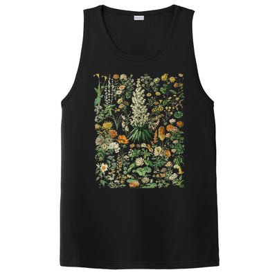 Vintage Inspired Flower Botanical Chart PosiCharge Competitor Tank